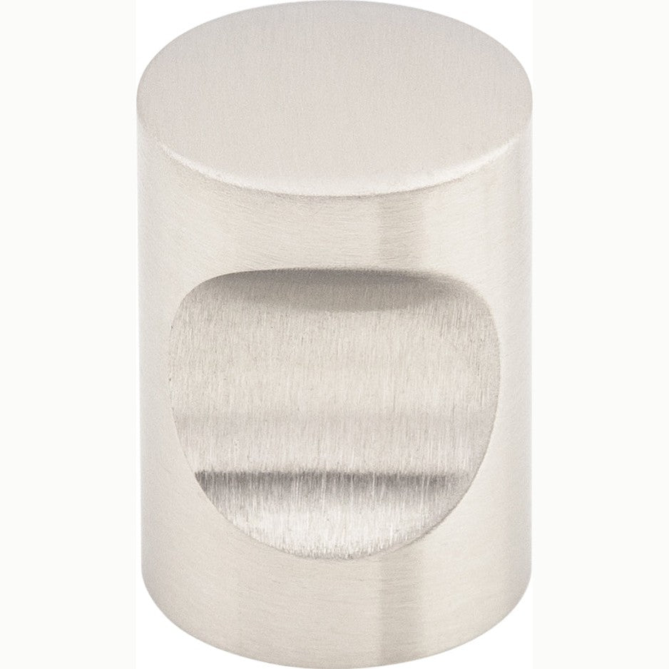 Top Knobs Indent Series 5/8"L Knob, Brushed Stainless Steel