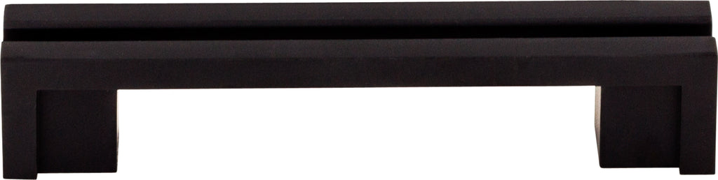 Top Knobs Flat Rail Series 3-1/2"(89mm) CC Pull, Flat Black