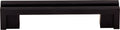 Top Knobs Flat Rail Series 3-1/2"(89mm) CC Pull, Flat Black