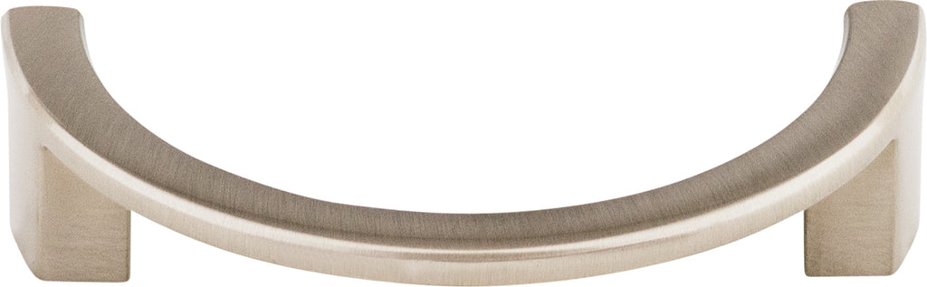 Top Knobs Half Circle Series 3-1/2"(89mm) CC Pull, Brushed Satin Nickel