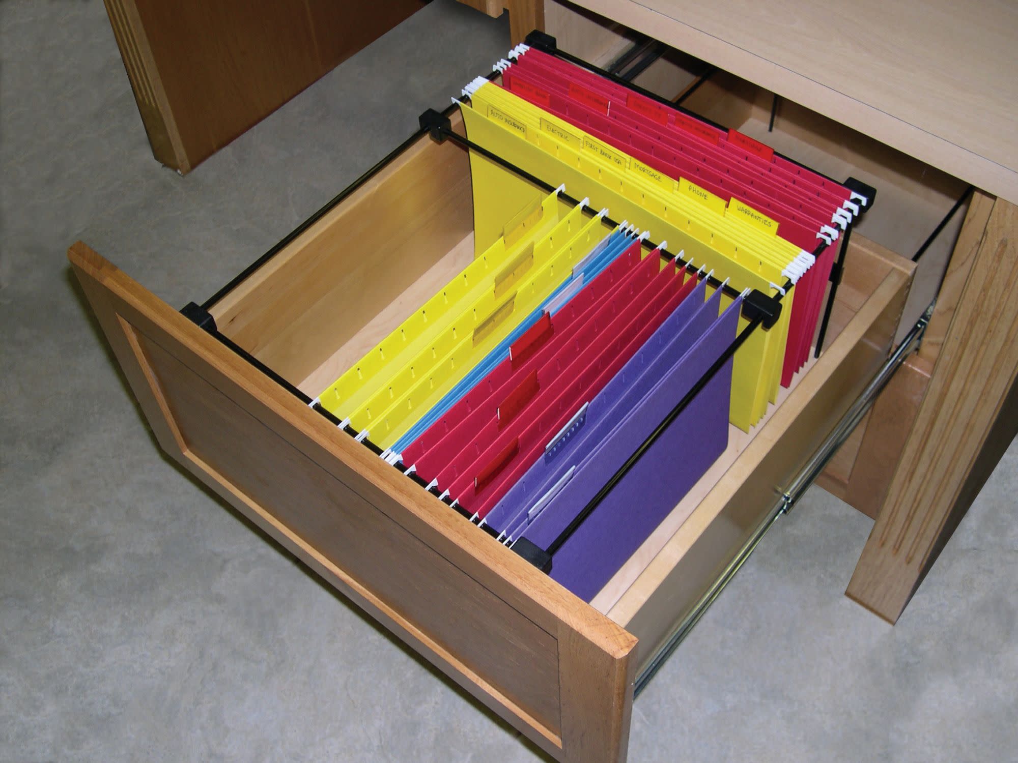 15-7/8" W File Drawer Organizer Pullout Insert for 21" Base - Legal