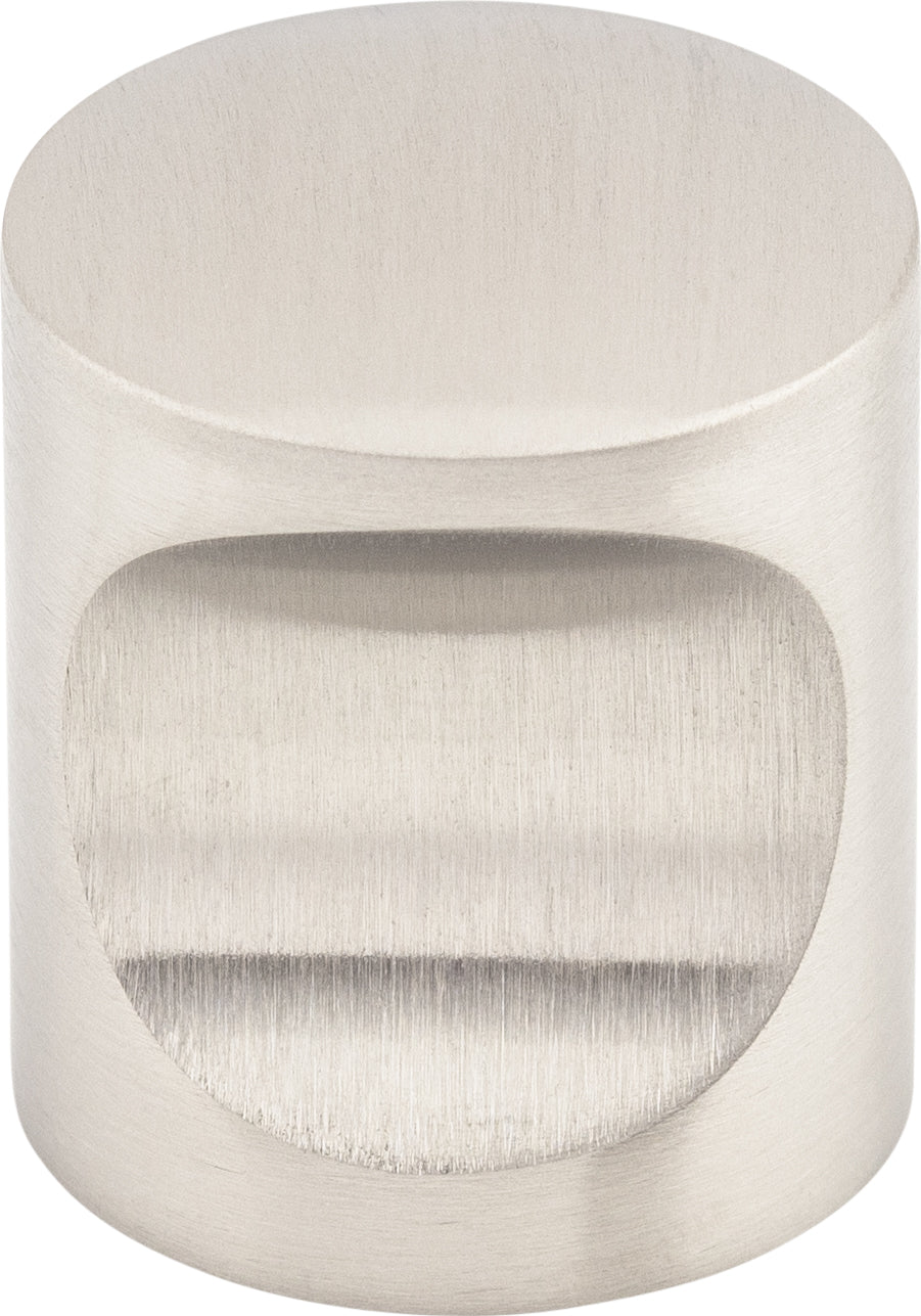 Top Knobs Indent Series 1"L Knob, Brushed Stainless Steel