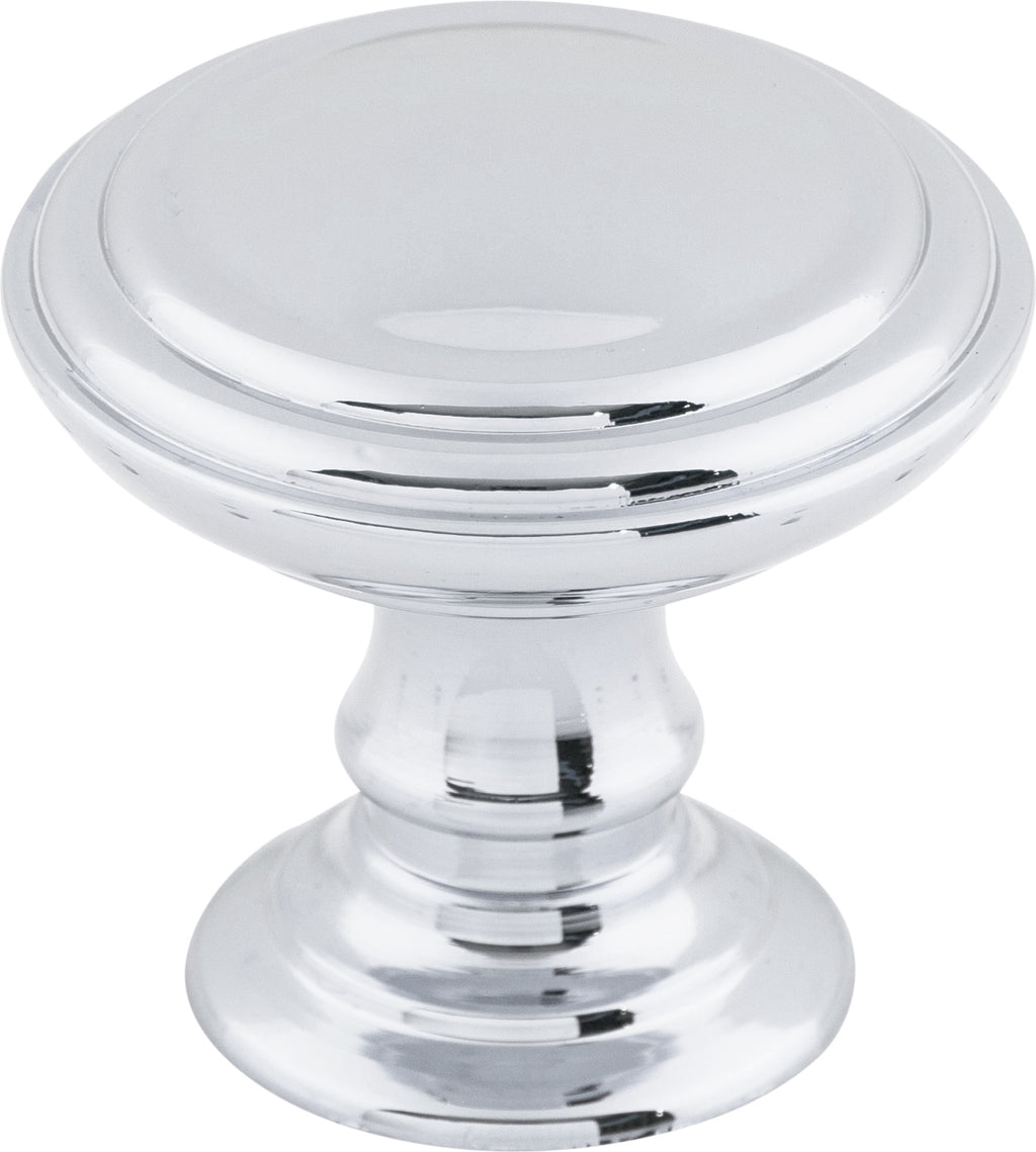 Top Knobs Reeded Series 1-1/2"L Knob, Polished Chrome