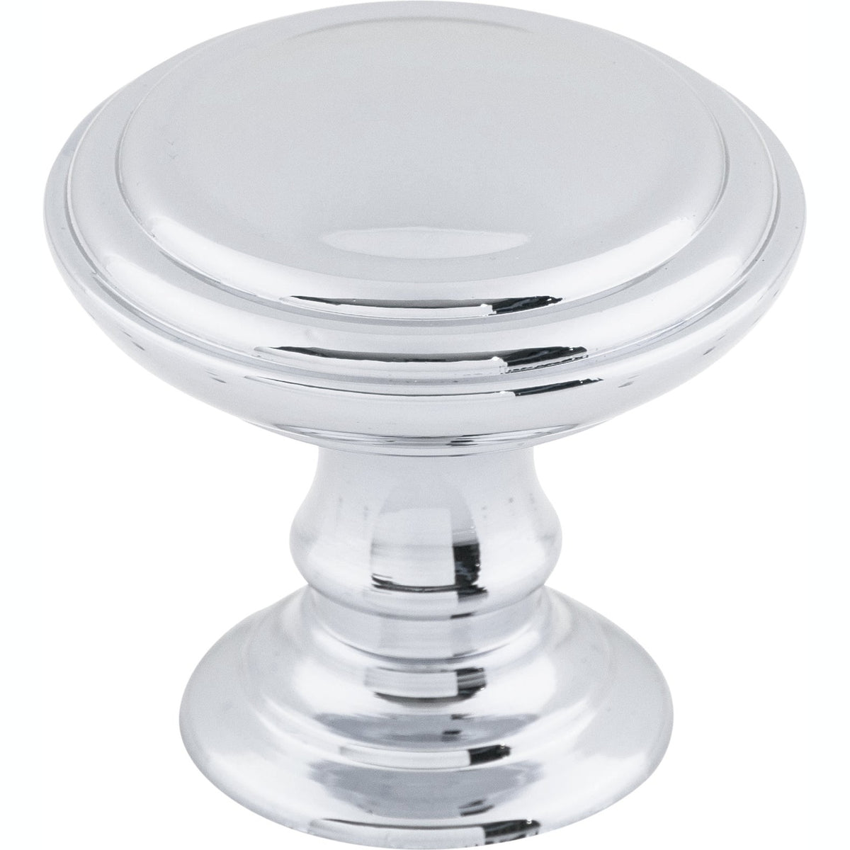 Top Knobs Reeded Series 1-1/2"L Knob, Polished Chrome