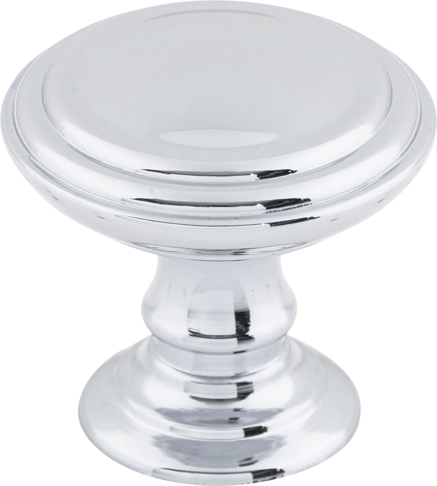 Top Knobs Reeded Series 1-1/2"L Knob, Polished Chrome