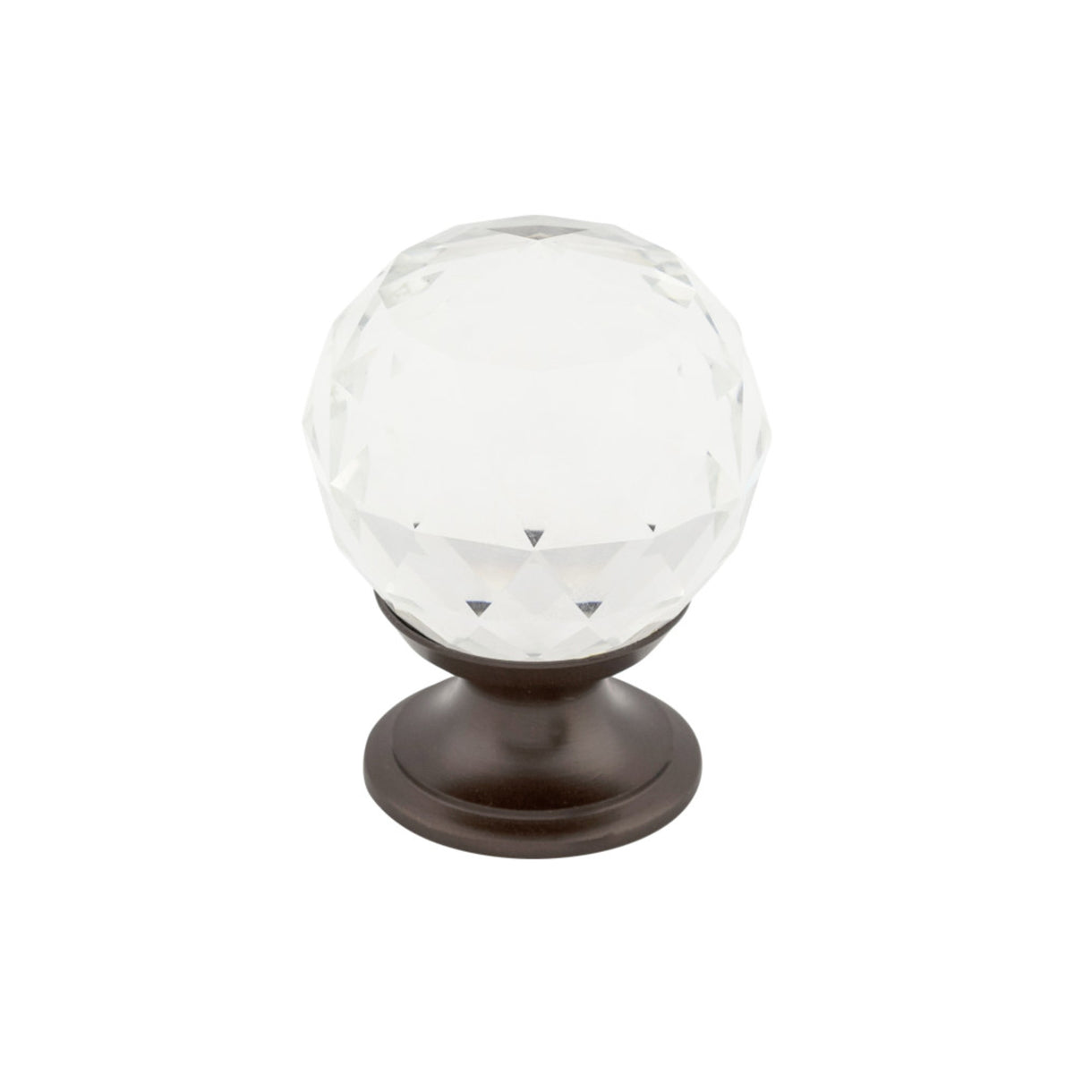 Clear Crystal 1 1/8" Diameter Round Knob