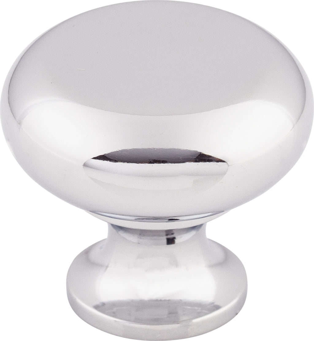 Top Knobs Flat Series 1-1/4"L Knob, Polished Chrome