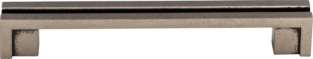 Top Knobs Flat Rail Series 5"(127mm) CC Pull, Pewter Antique