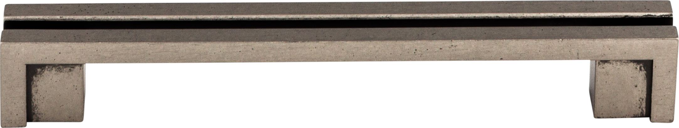 Top Knobs Flat Rail Series 5"(127mm) CC Pull, Pewter Antique