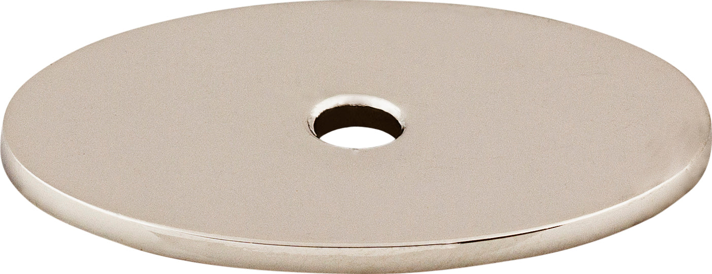 Top Knobs Oval Series 1-1/2"L Backplate, Polished Nickel