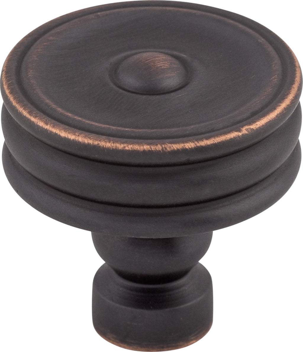 Top Knobs Brixton Series 1-1/4"L Ridged Knob, Umbrio