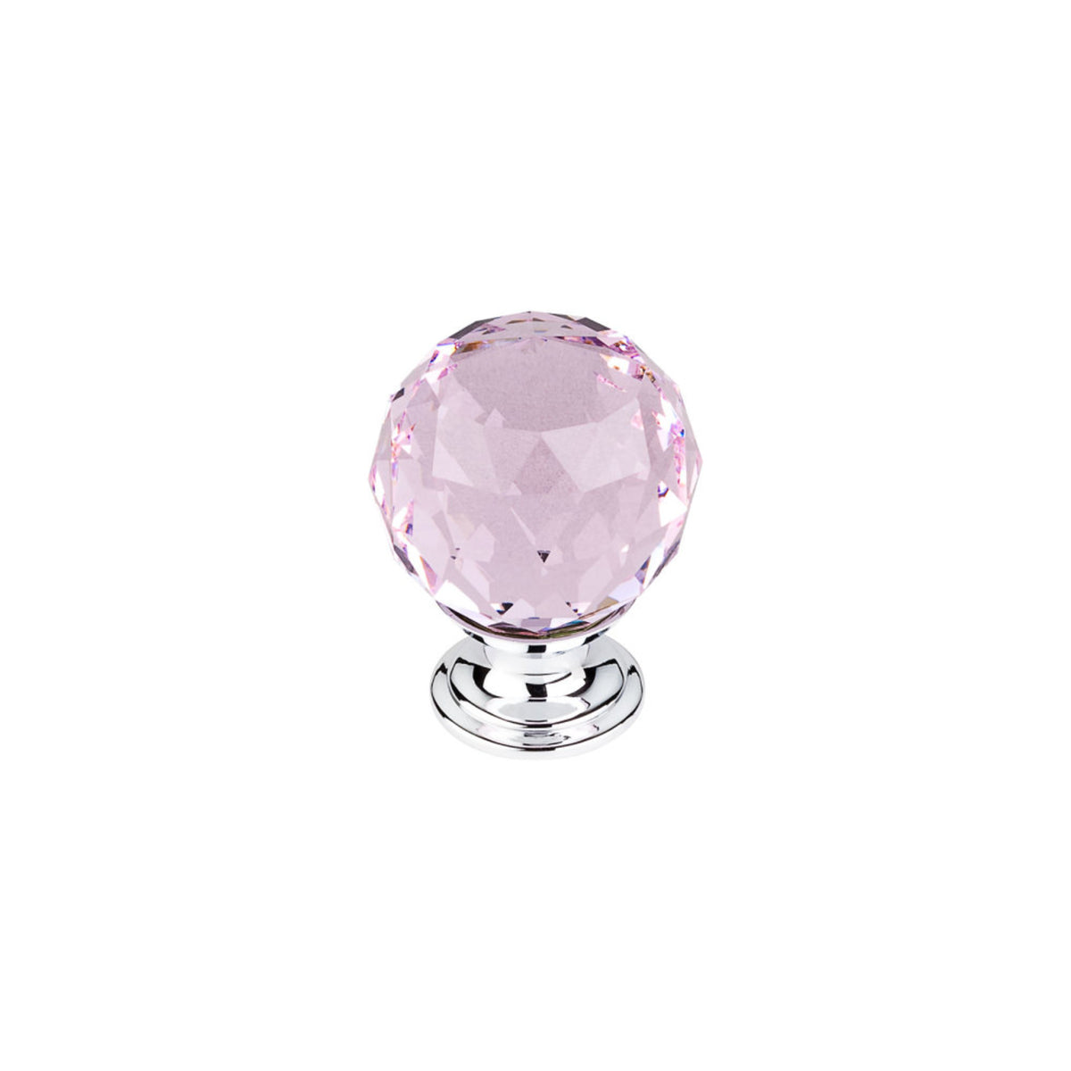 Pink Crystal 1 3/8" Diameter Round Knob