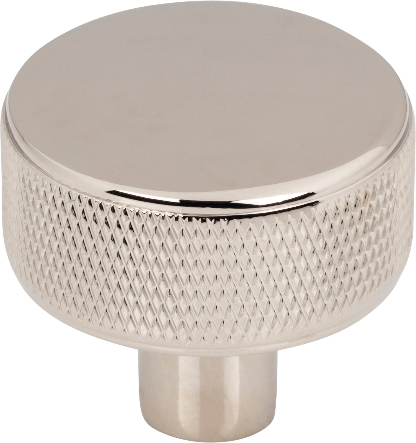 Top Knobs Burnham Series 1-1/4"L Round Knob, Polished Nickel