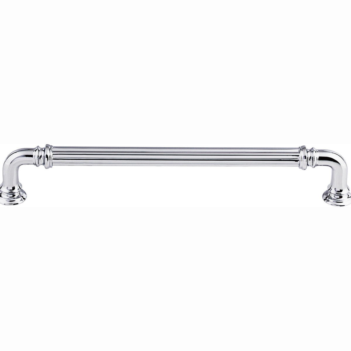 Top Knobs Reeded Series 7"(178mm) CC Pull, Polished Chrome