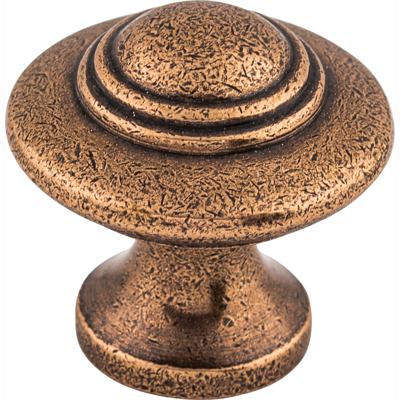 Top Knobs Ascot Series 1-1/4"L Knob, Old English Copper