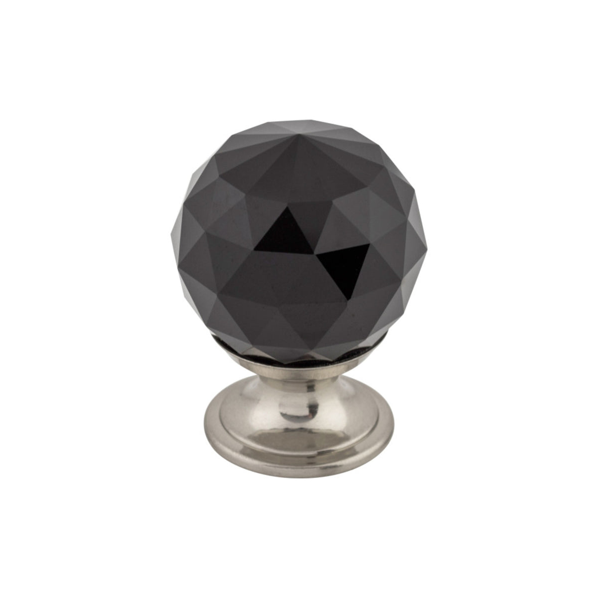 Black Crystal 1 1/8" Diameter Round Knob