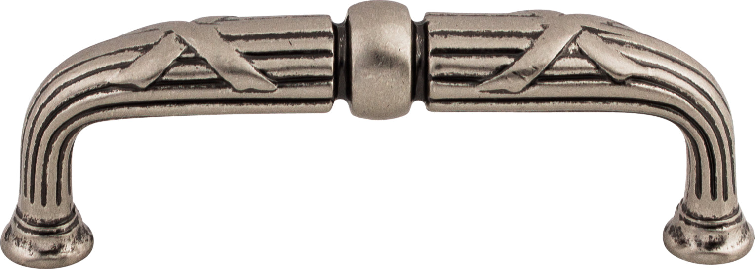 Top Knobs Ribbon & Reed Series 3-3/4"(95mm) CC D-Pull, Pewter Antique