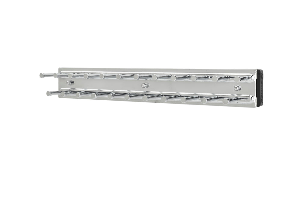 12" Chrome Pullout Side Mount Tie Rack