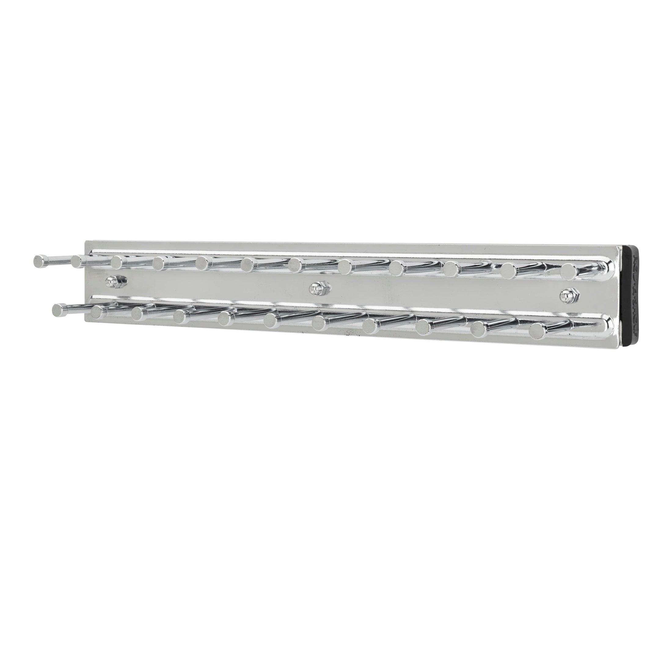 12" Chrome Pullout Side Mount Tie Rack