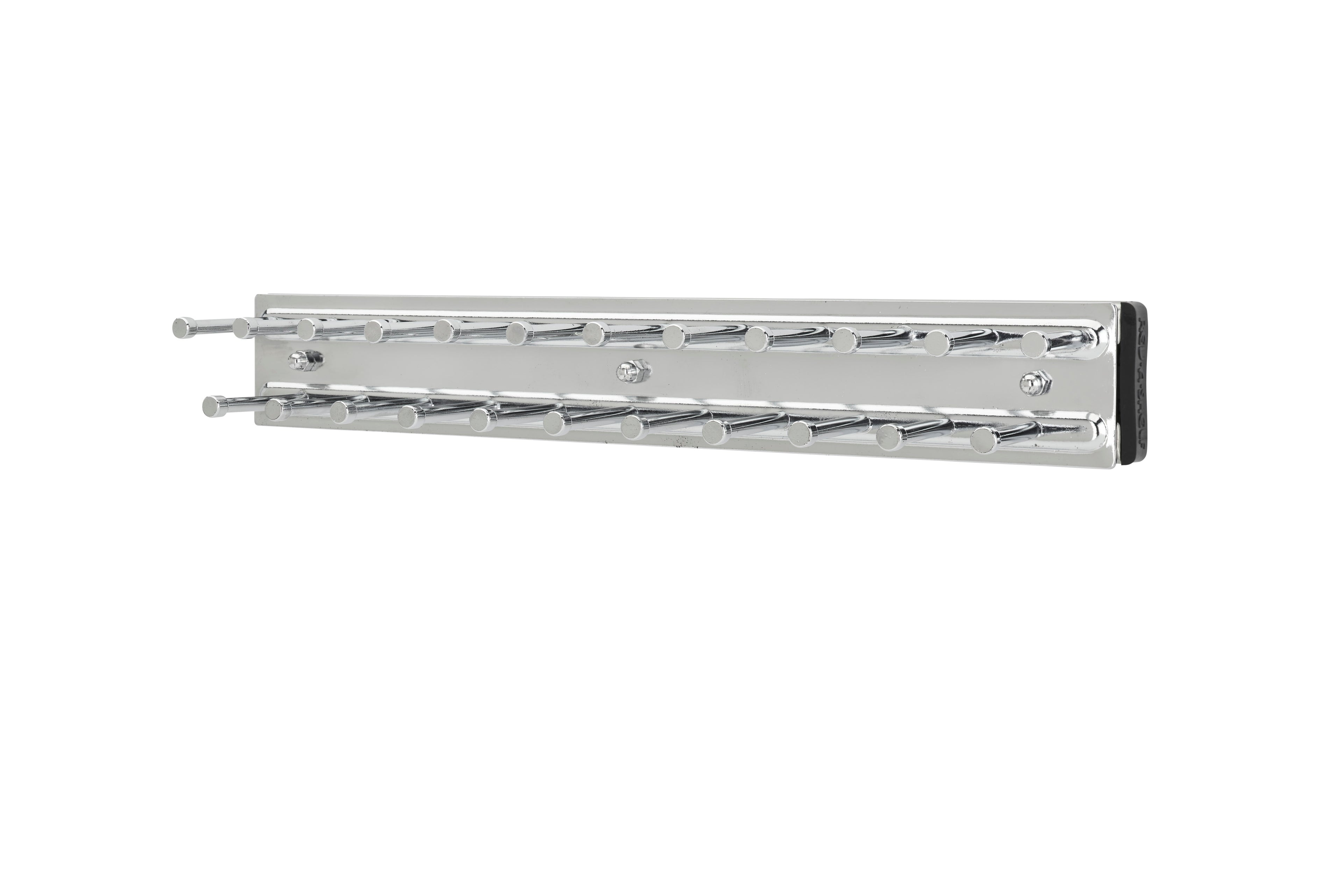 12" Chrome Pullout Side Mount Tie Rack