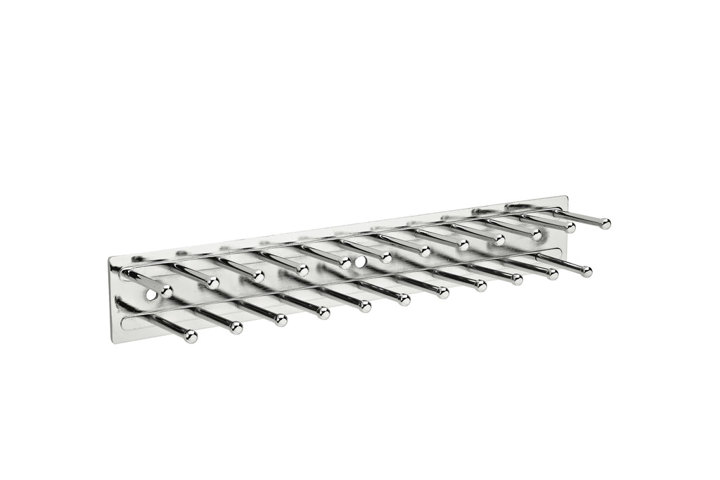 12" Chrome Static Tie Rack