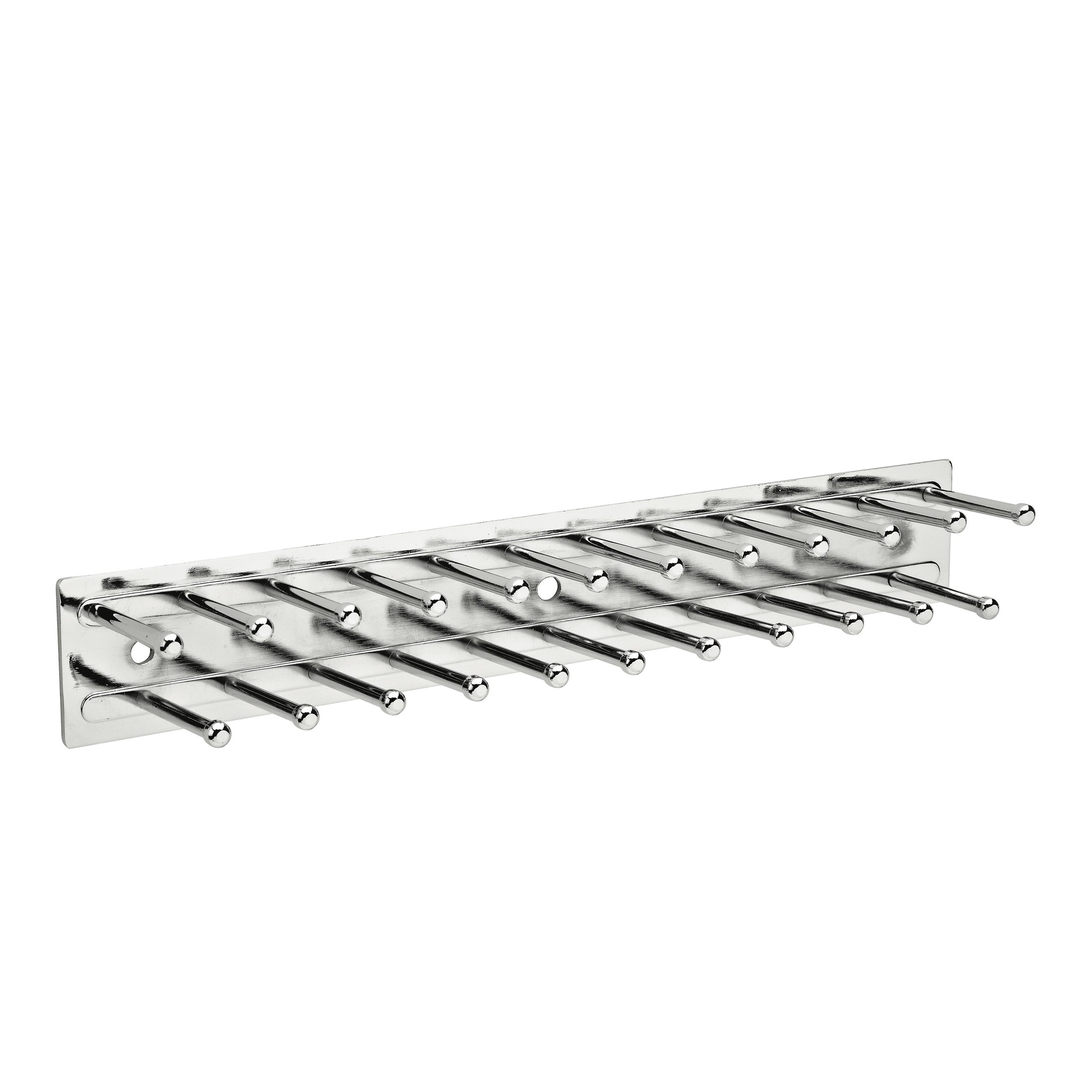 12" Chrome Static Tie Rack