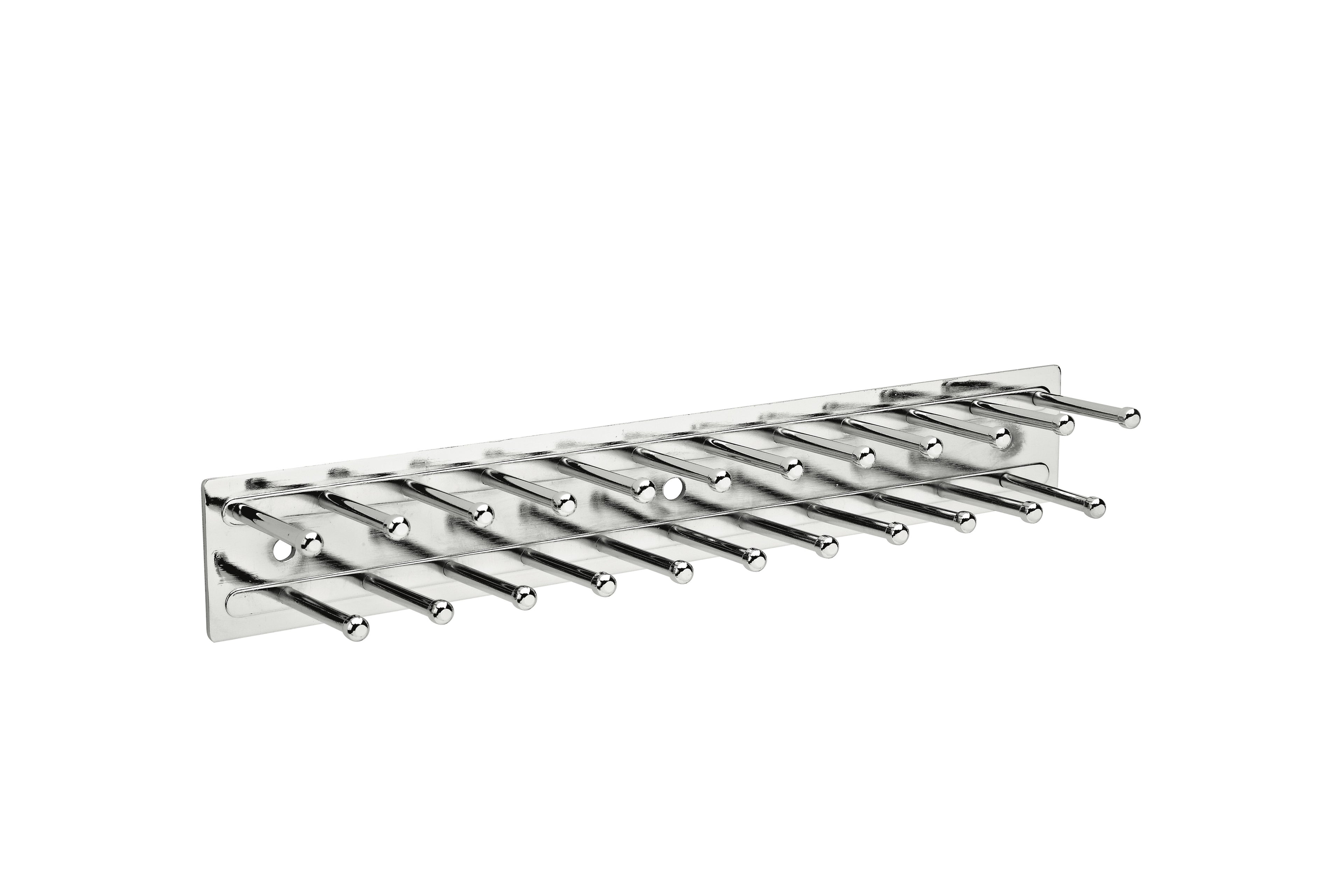 12" Chrome Static Tie Rack