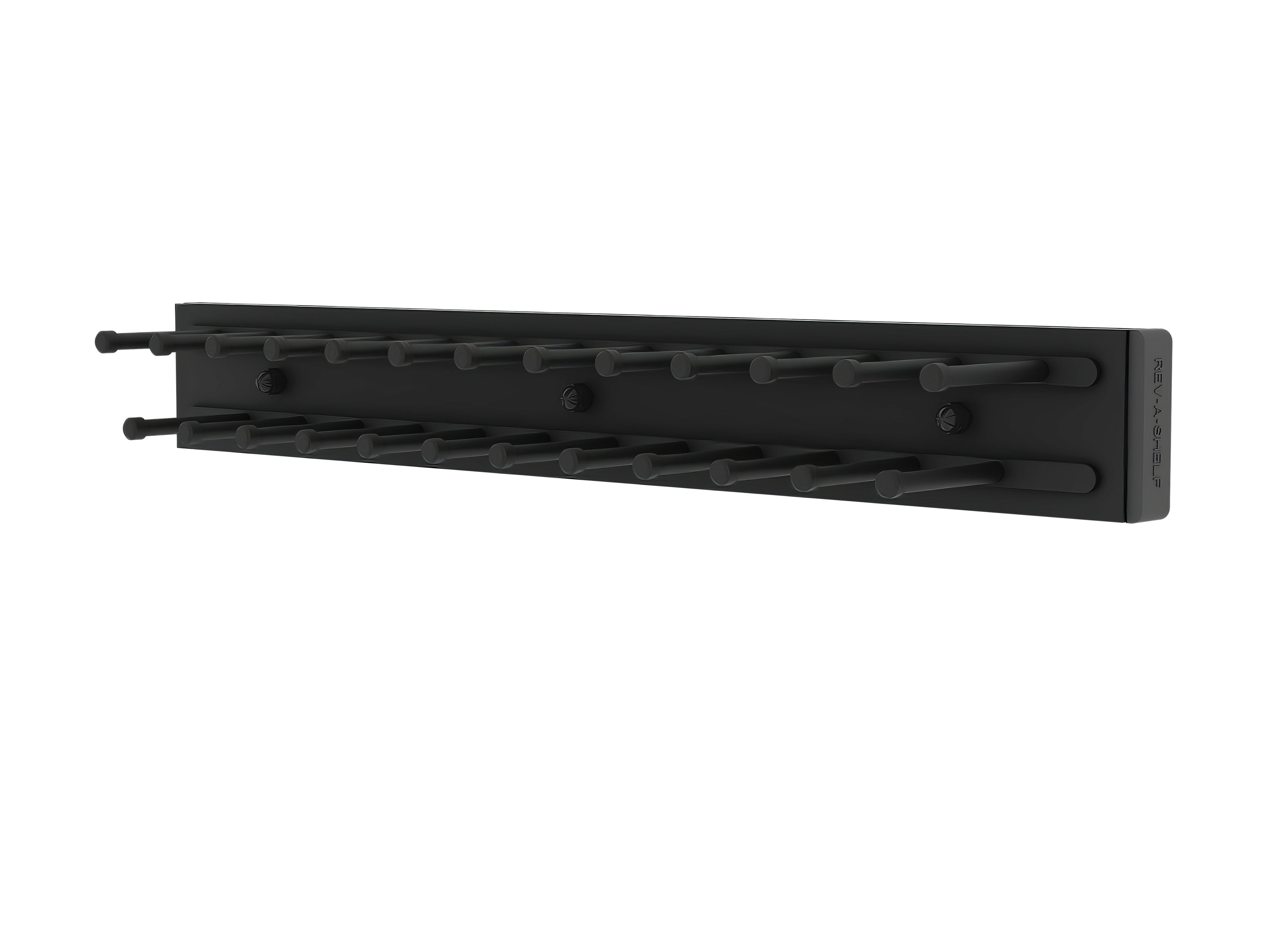 14" Matte Black Pullout Side Mount Tie Rack