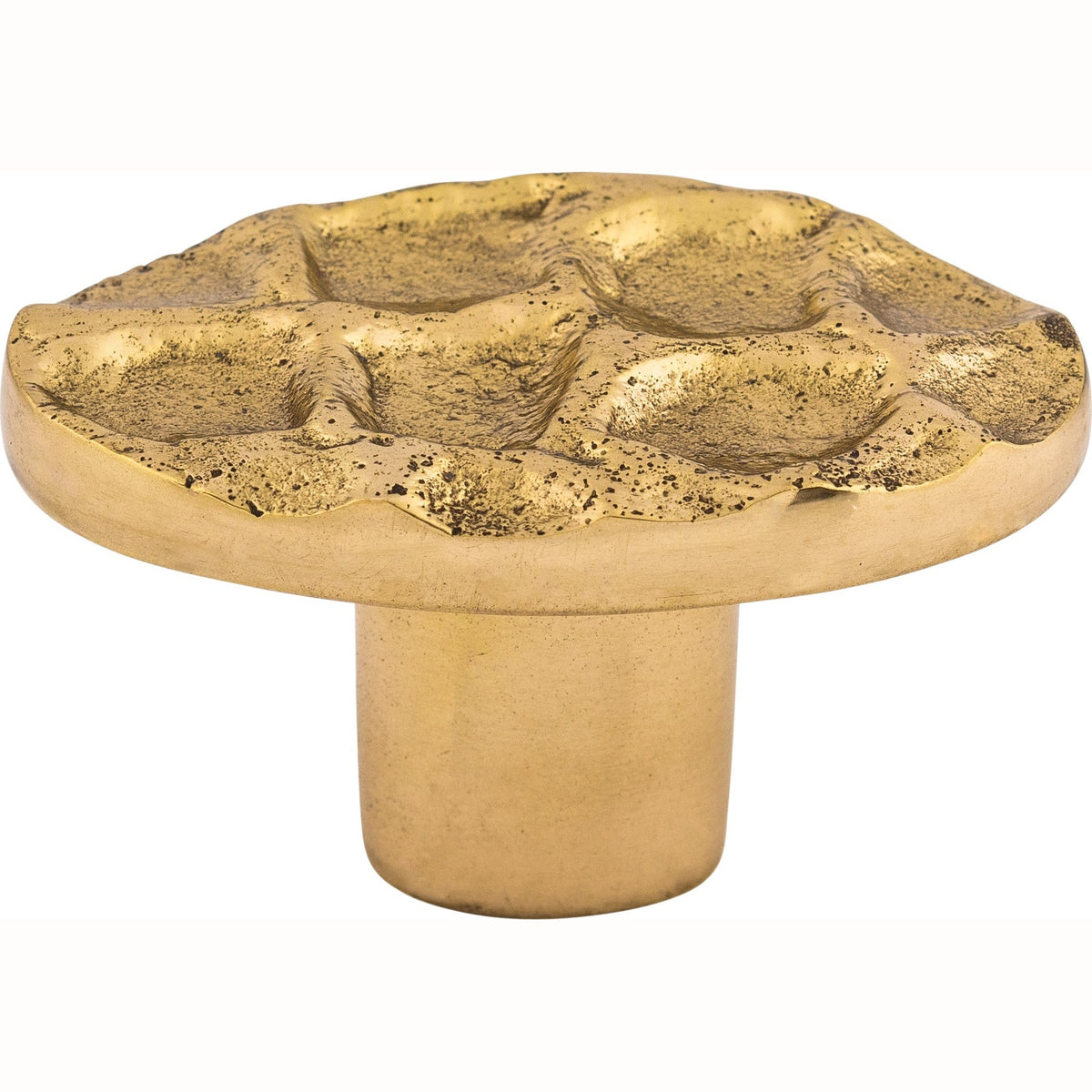 Top Knobs Cobblestone Series 2"L Oval Knob, Brass