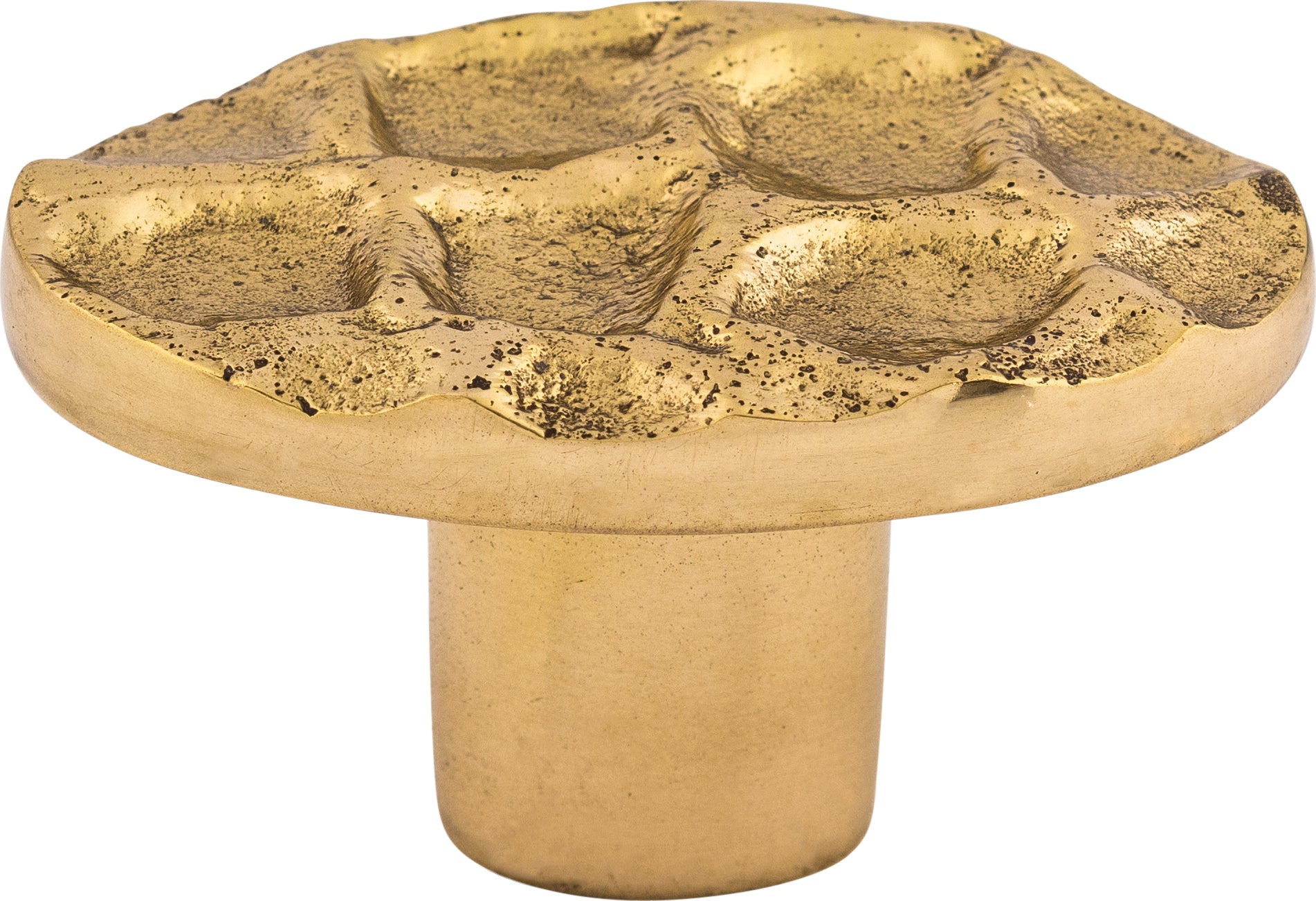 Top Knobs Cobblestone Series 2"L Oval Knob, Brass