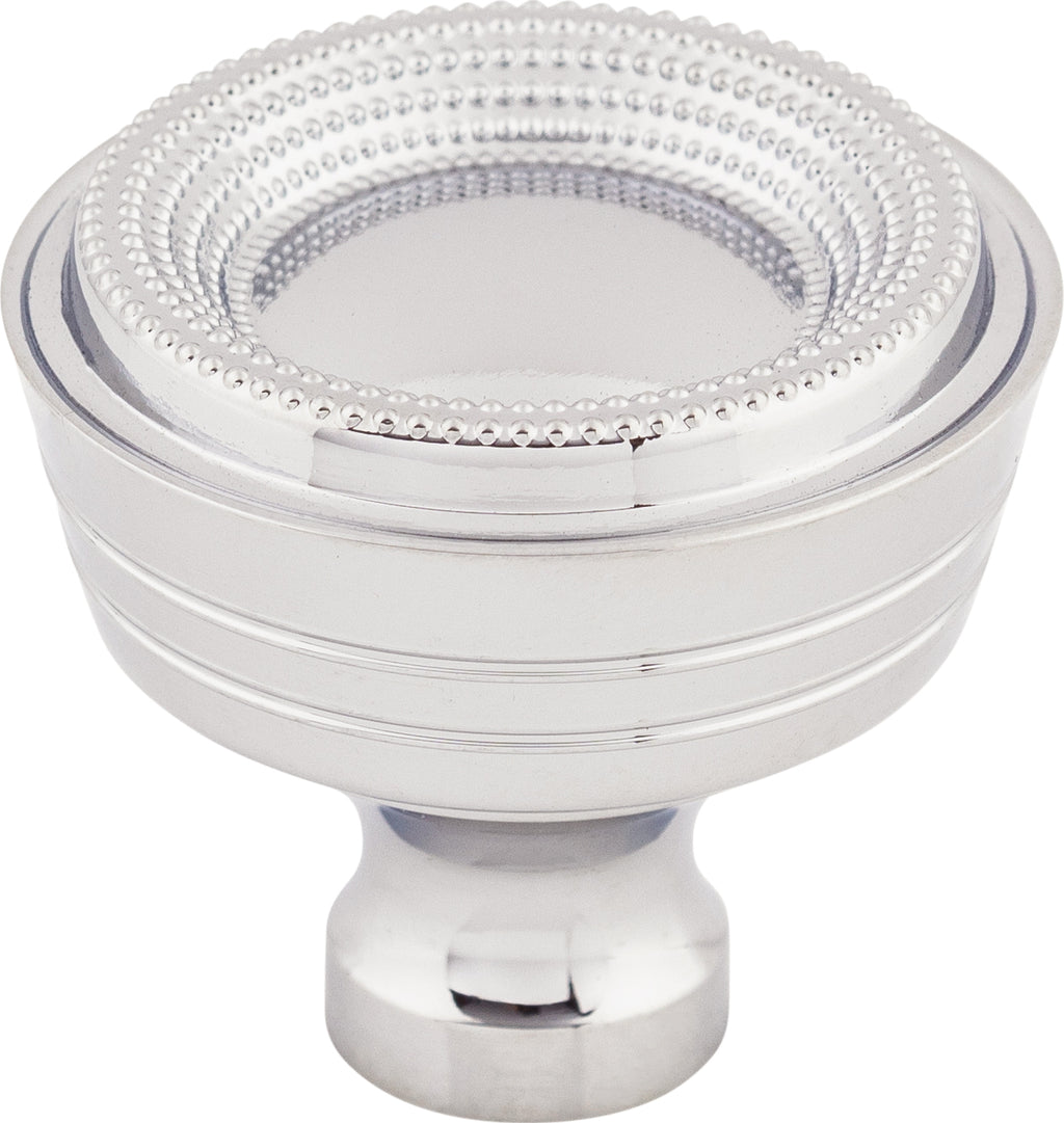 Top Knobs Beaded Series 1-5/16"L Knob, Polished Chrome