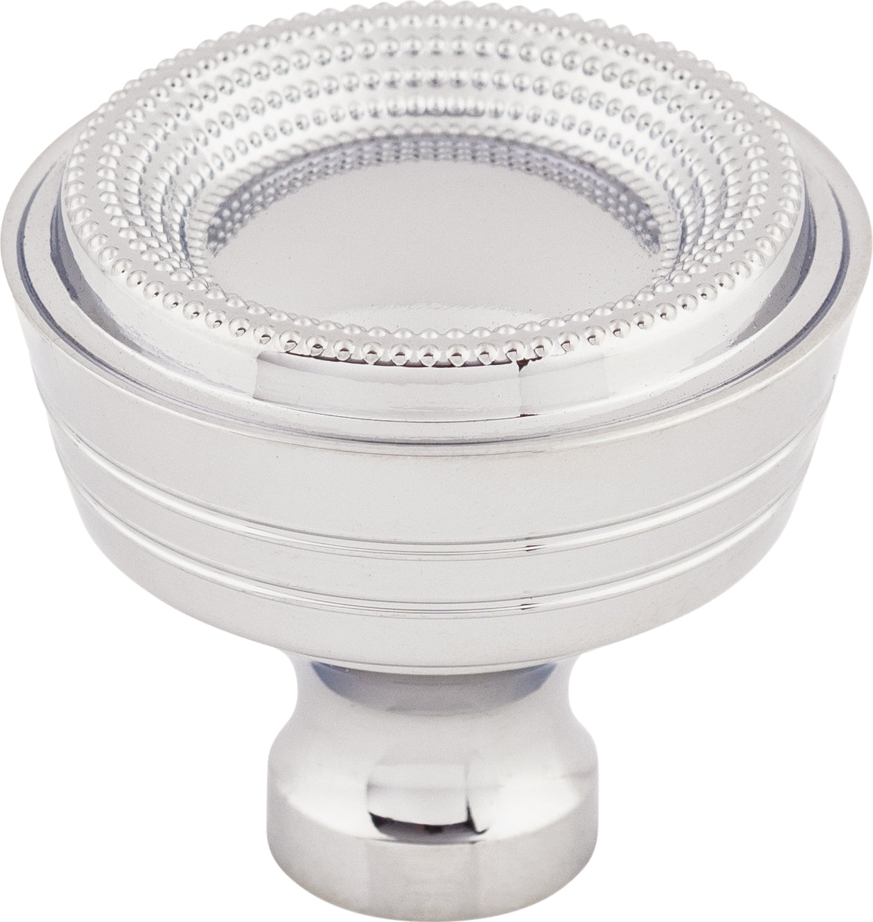 Top Knobs Beaded Series 1-5/16"L Knob, Polished Chrome