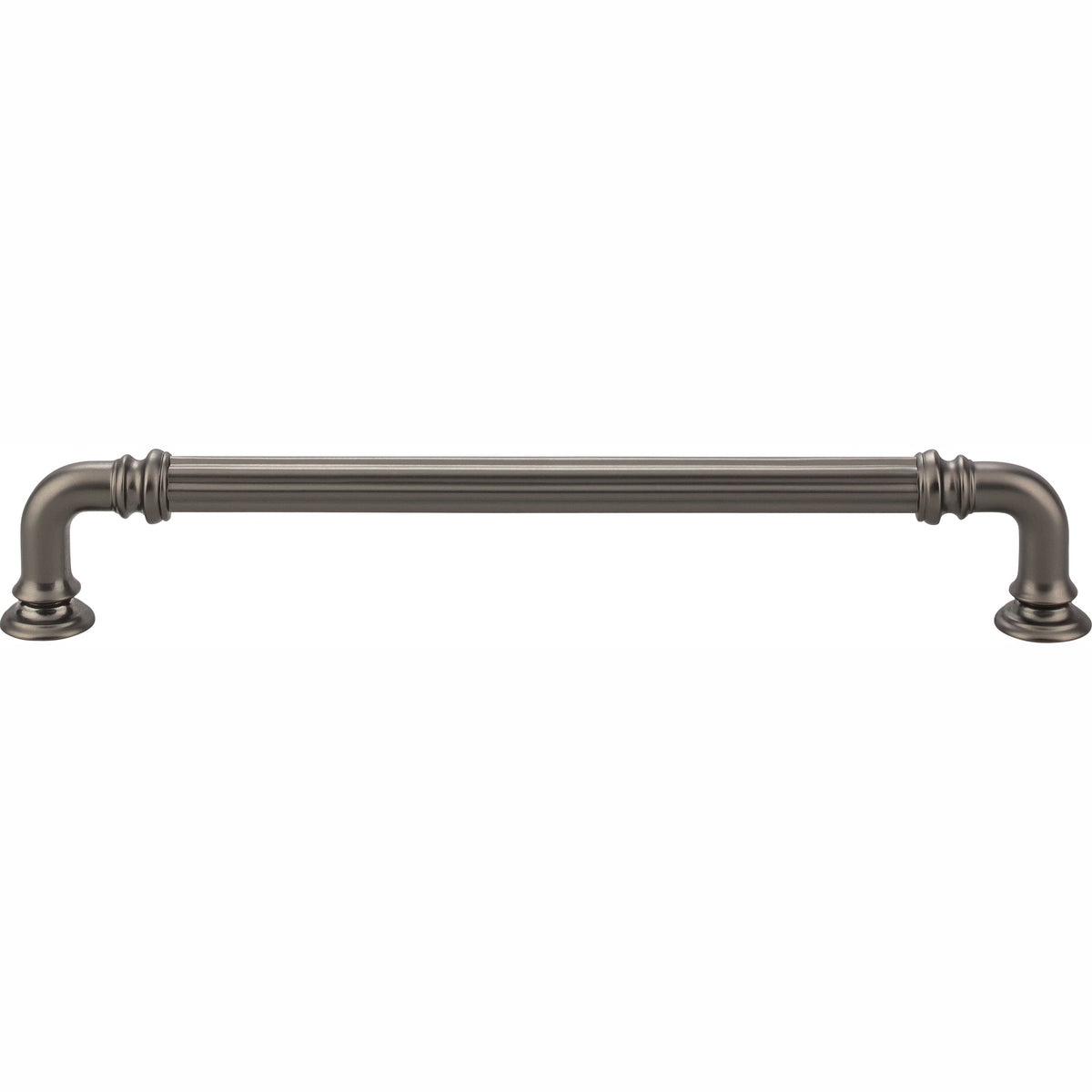 Top Knobs Reeded Series 7"(178mm) CC Pull, Ash Gray