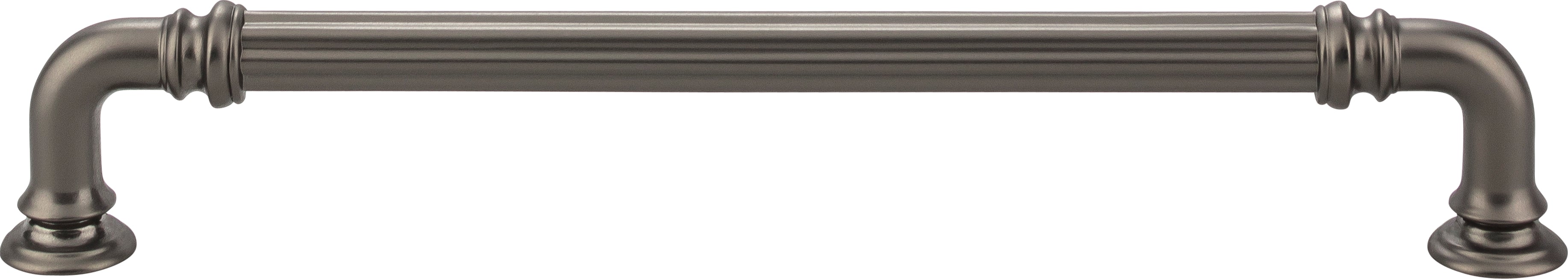 Top Knobs Reeded Series 7"(178mm) CC Pull, Ash Gray