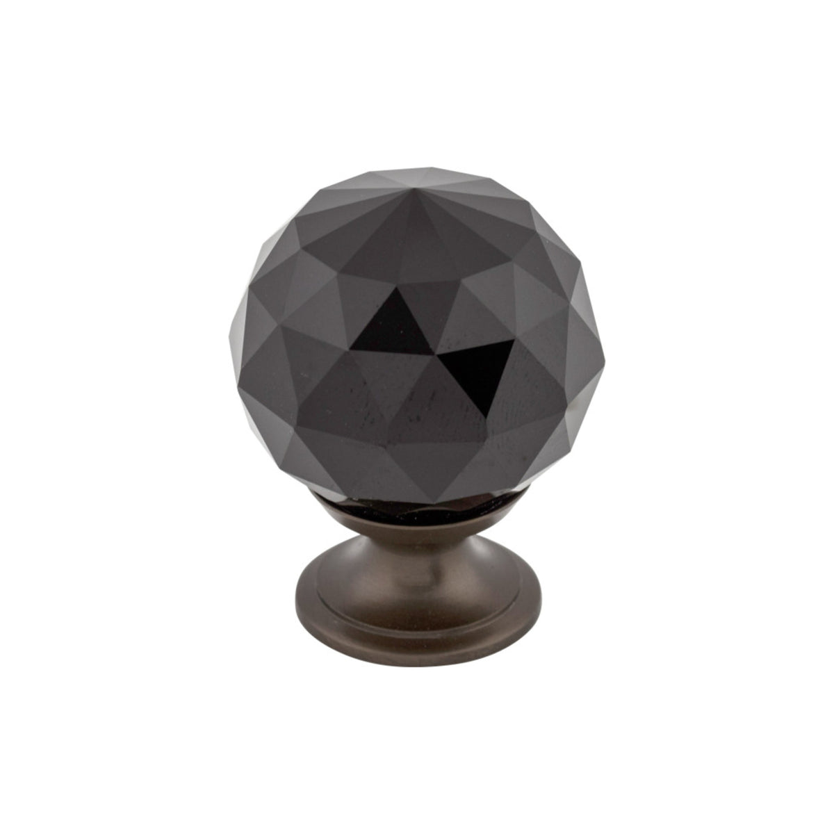 Black Crystal 1 3/8" Diameter Round Knob