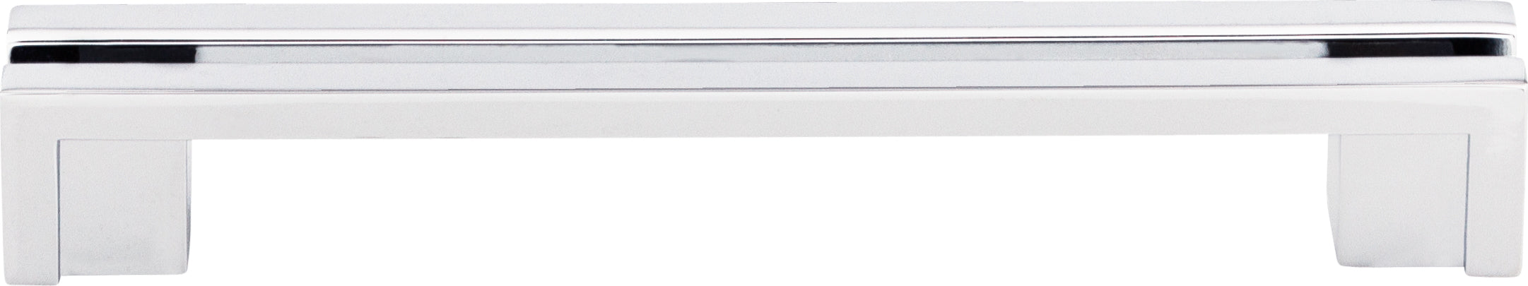 Top Knobs Flat Rail Series 5"(127mm) CC Pull, Polished Chrome