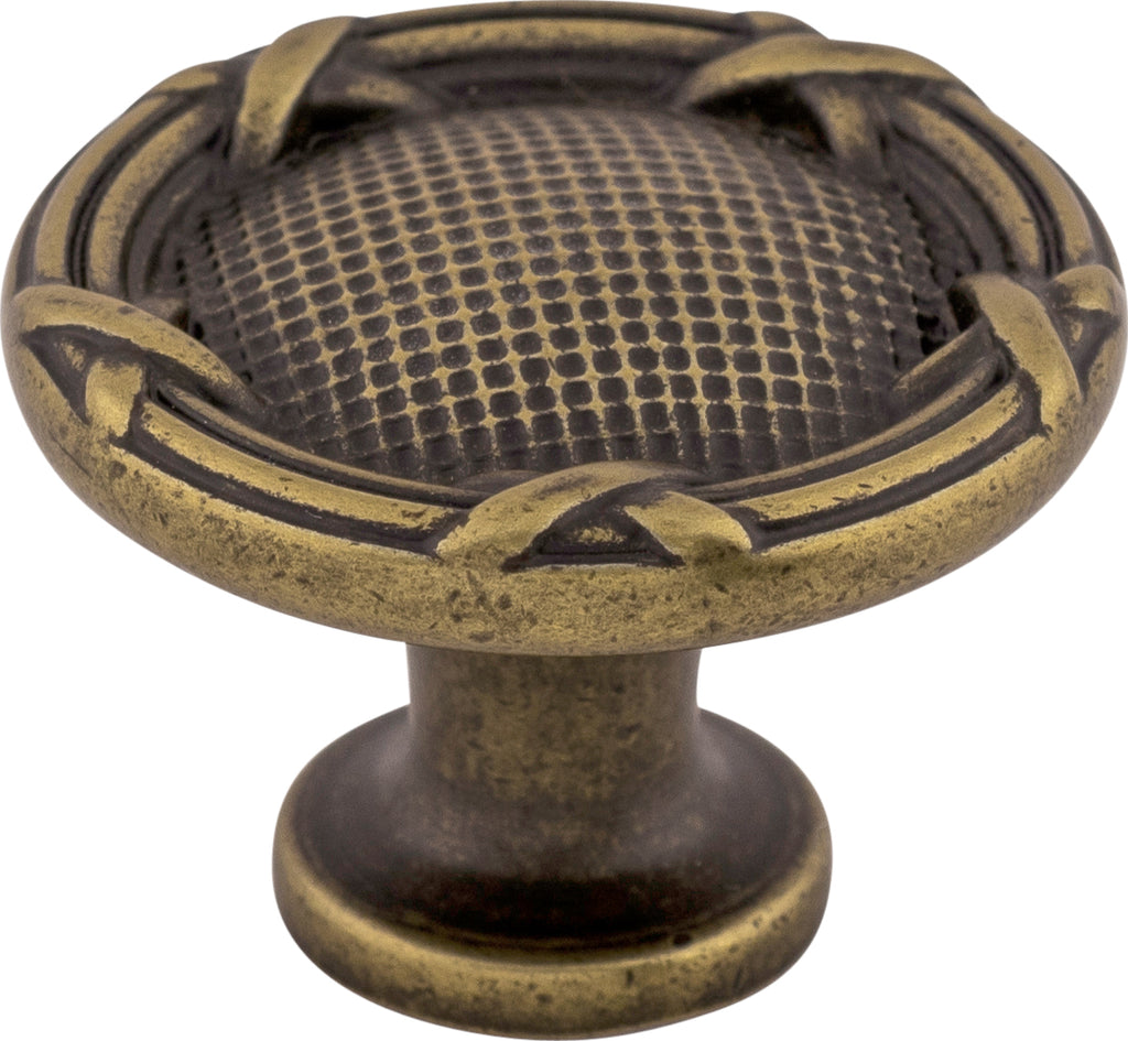 Top Knobs Ribbon & Reed Series 1-1/4"L Knob, German Bronze