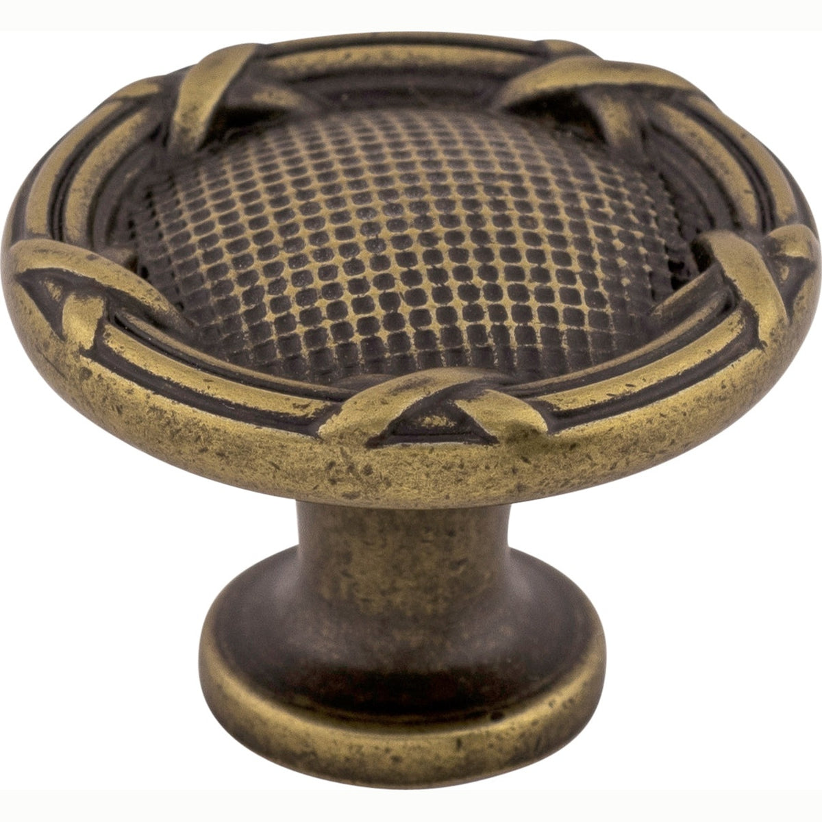 Top Knobs Ribbon & Reed Series 1-1/4"L Knob, German Bronze