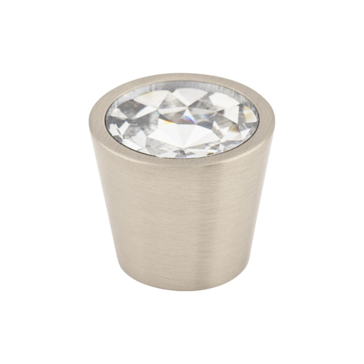Clear Crystal Center 13/16" Diameter Round Knob