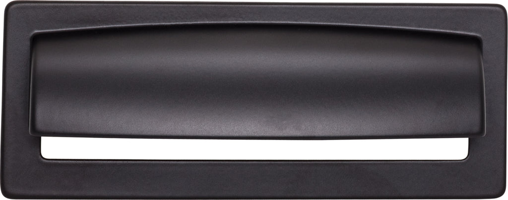 Top Knobs Hollin Series 3-3/4"(95mm) CC Cup Pull, Flat Black