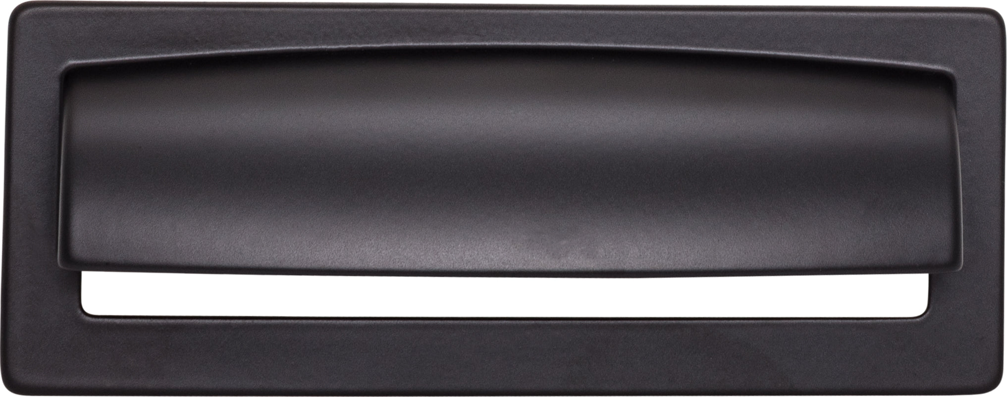 Top Knobs Hollin Series 3-3/4"(95mm) CC Cup Pull, Flat Black