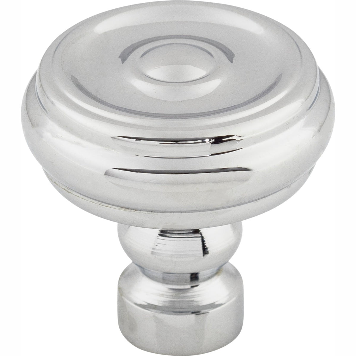 Top Knobs Brixton Series 1-1/4"L Button Knob, Polished Chrome
