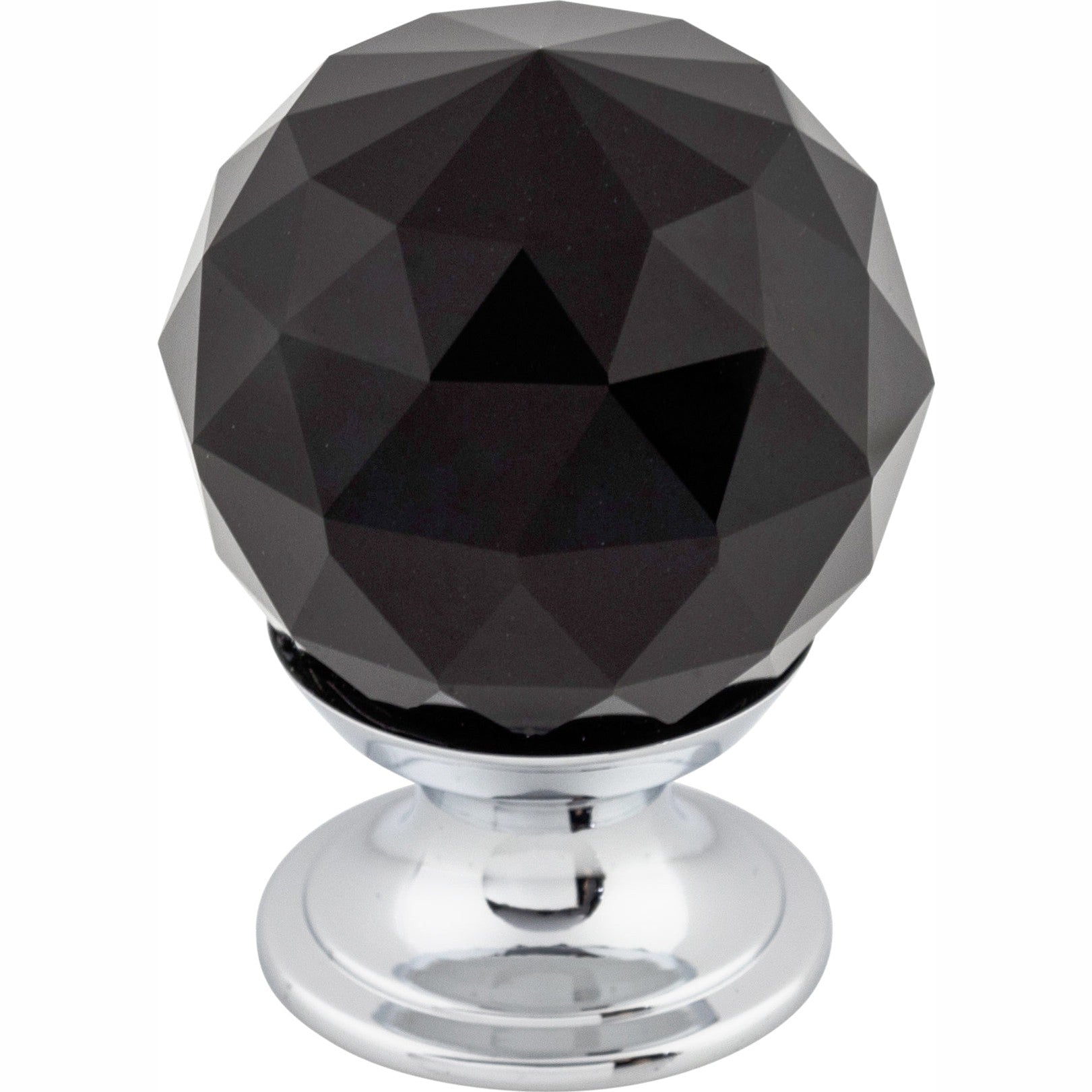 Top Knobs Black Crystal Series 1-1/8"L Knob, 