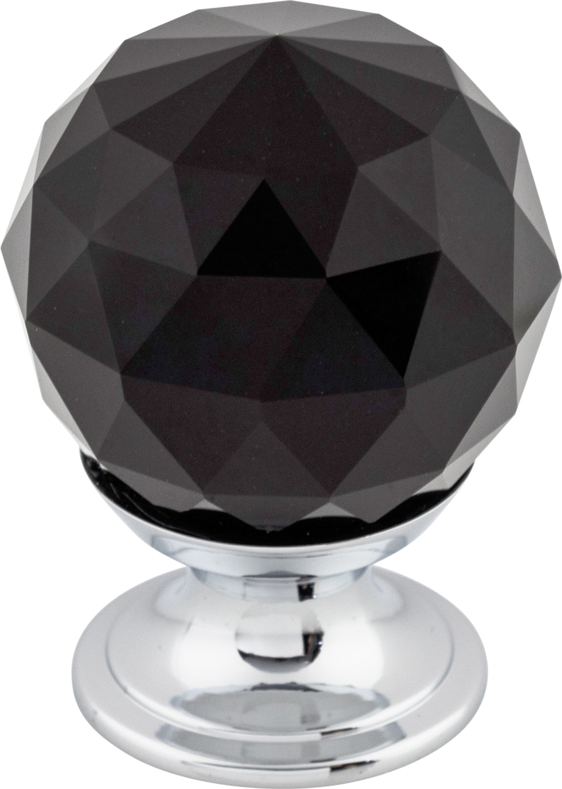 Top Knobs Black Crystal Series 1-1/8"L Knob, 
