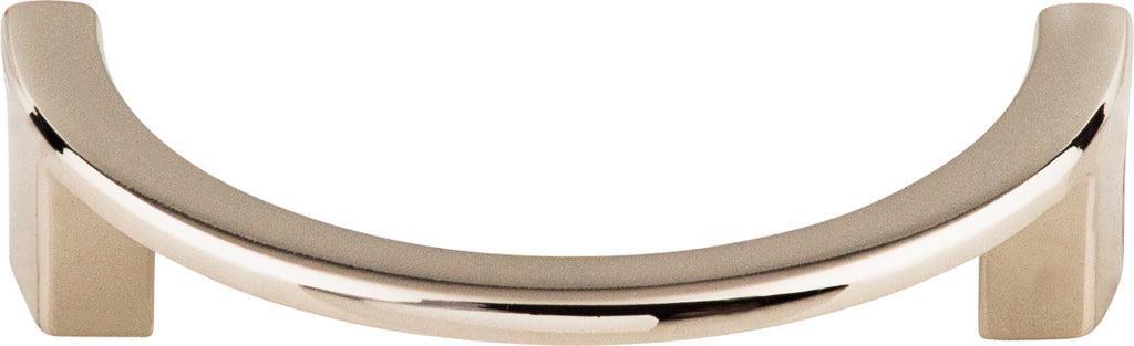 Top Knobs Half Circle Series 3-1/2"(89mm) CC Pull, Polished Nickel