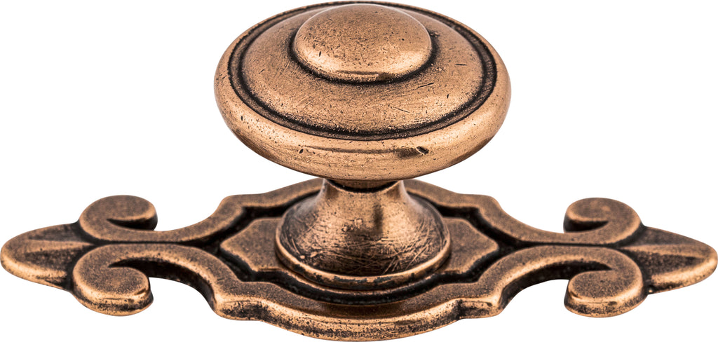 Top Knobs Canterbury Series 1-1/4"L Knob, Old English Copper