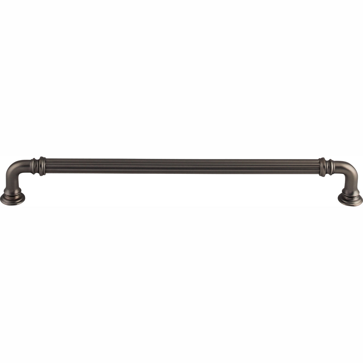 Top Knobs Reeded Series 9"(229mm) CC Pull, Ash Gray