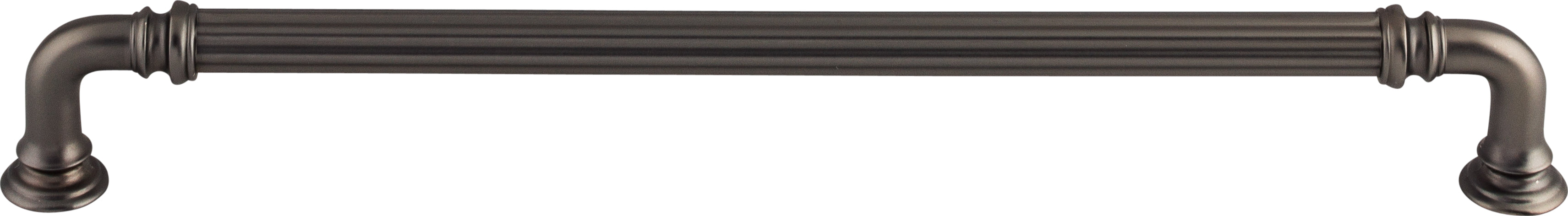 Top Knobs Reeded Series 9"(229mm) CC Pull, Ash Gray