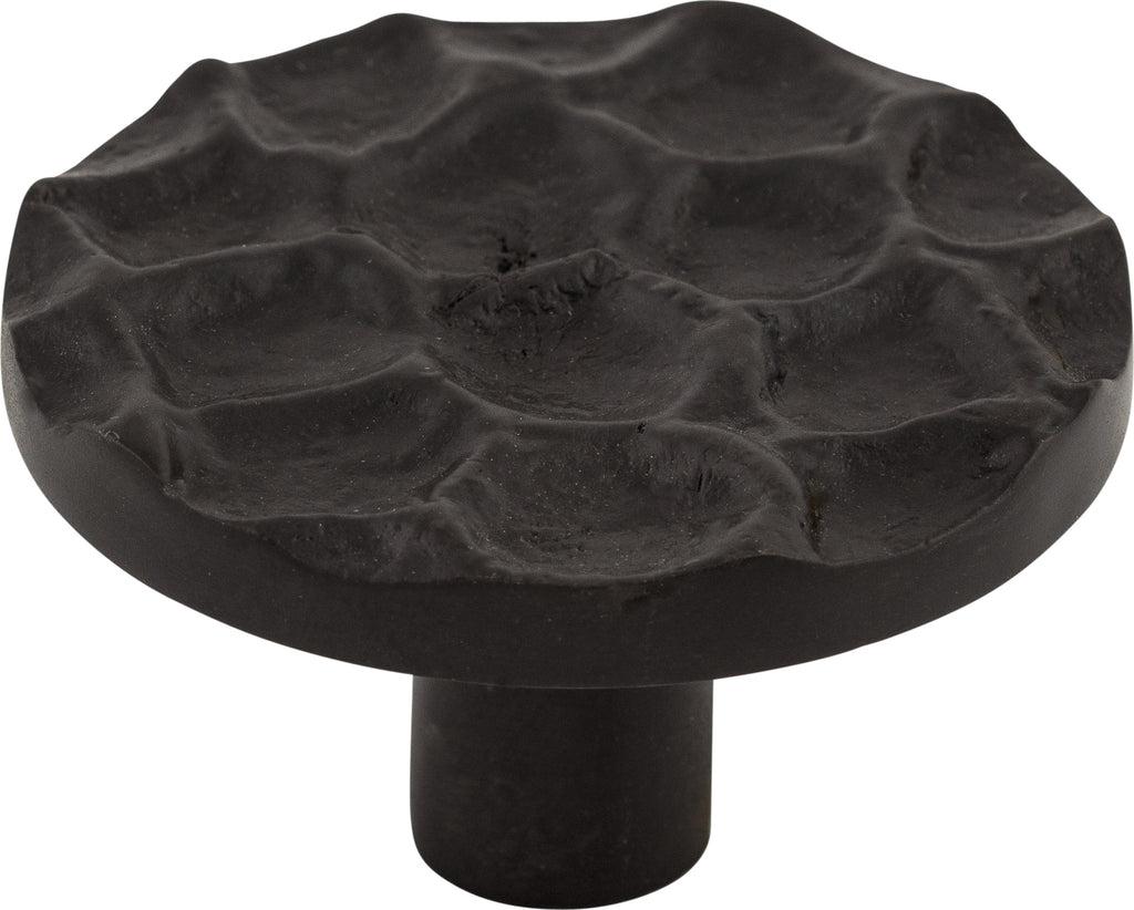 Top Knobs Cobblestone Series 1-15/16"L Round Knob, Coal Black