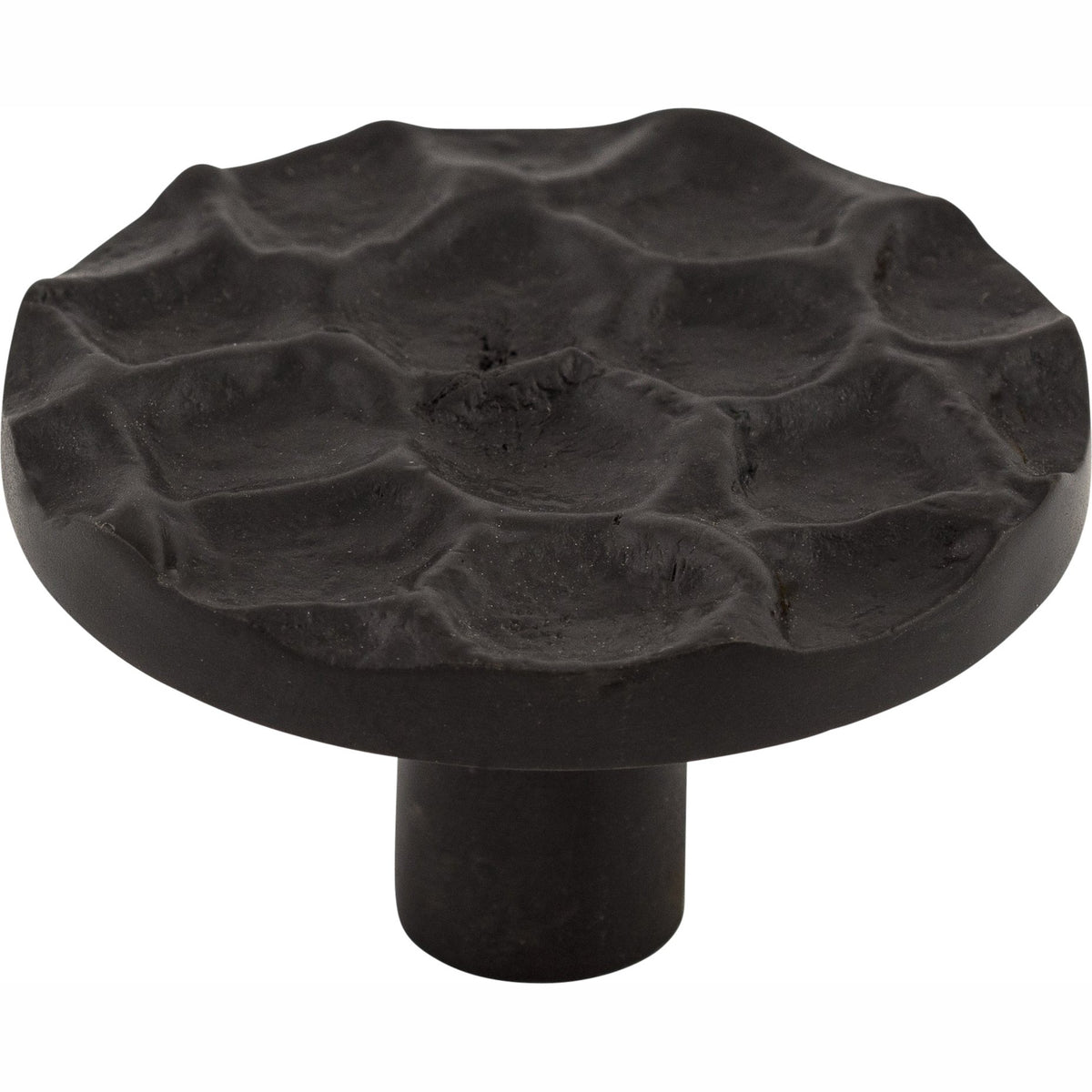 Top Knobs Cobblestone Series 1-15/16"L Round Knob, Coal Black